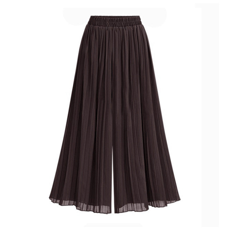 💖【M-6XL】Pantaloni decupați casual, plisați, cu picioare largi