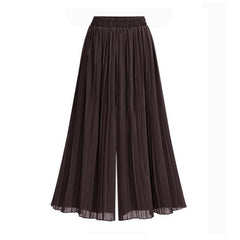 💖【M-6XL】Pantaloni decupați casual, plisați, cu picioare largi