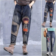 🔥【S-5XL】Blugi de dama la moda cu talie elastica, la moda si comozi, multe marimi disponibile
