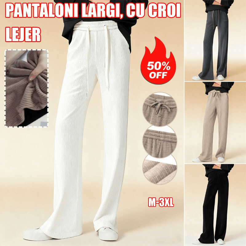 【40-110kg】Pantaloni noi, elastici, cu croi larg, pentru femei