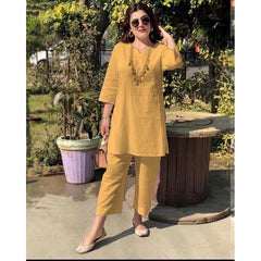 🔥【Top + Pantaloni】2026 costum casual pentru femei din bumbac și in, în stil etnic