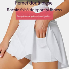 ✨Cumpără 1, primești 1 gratuit🔥【2 piese】Fustă sport fitness pentru femei, format din 2 piese