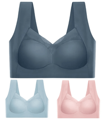 💥【Pachet de 3】【L-6XL】Sutien push-up de înaltă calitate, fără cusături, la modă și sexy, previne căderea