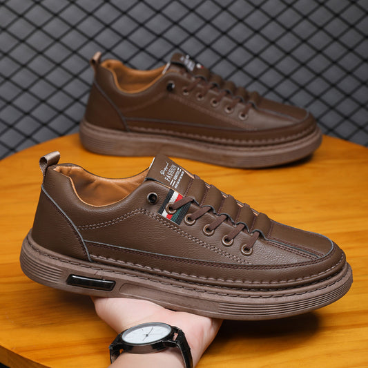 👞【38-44】2026 pantofi sport casual pentru bărbați, din piele naturală, cu talpă moale, antiderapantă, respirabilă