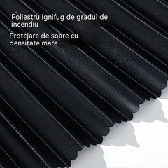 [Set de 4 piese] Cortină parasolară pentru geam auto cu șină glisantă și izolație termică