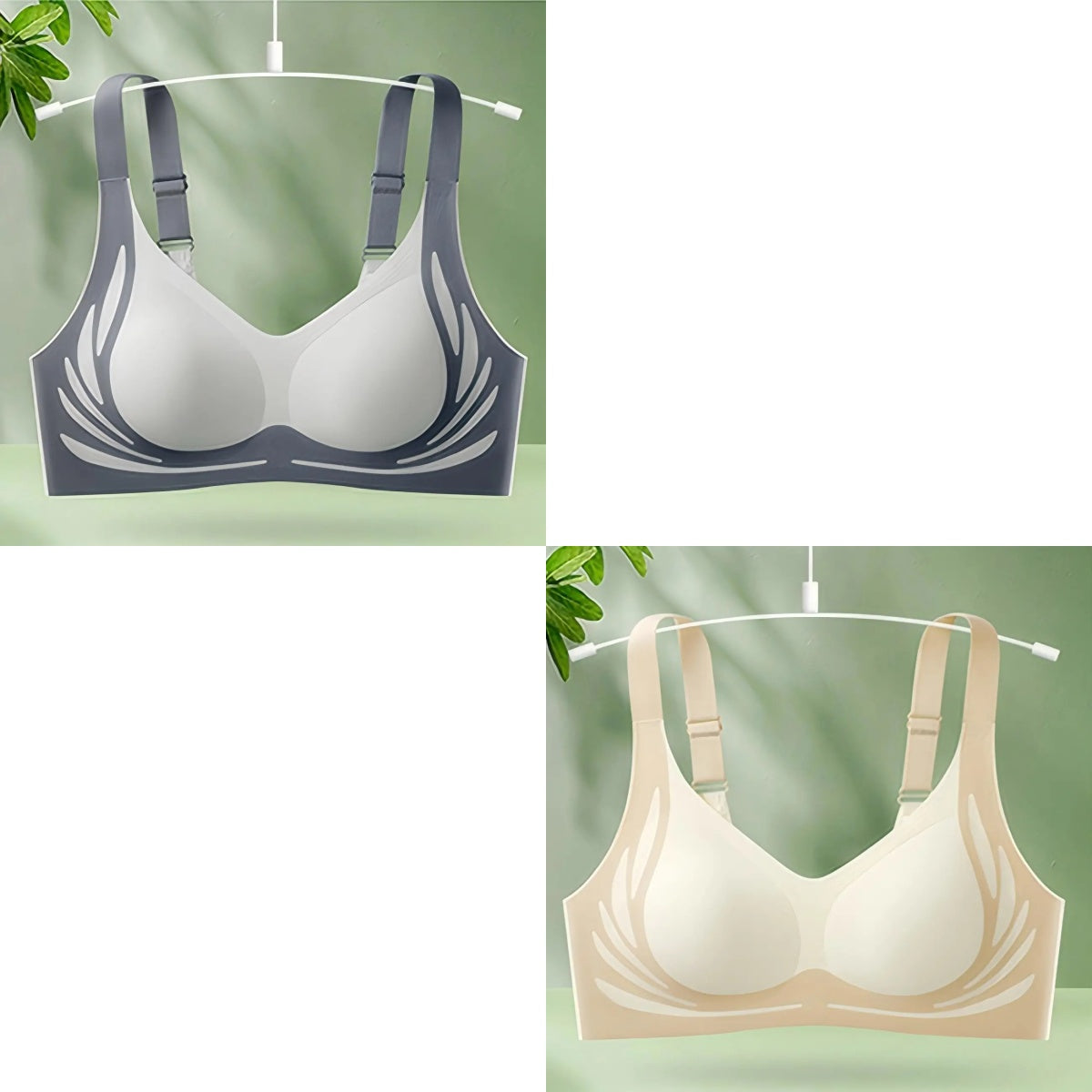 😍【Pachet de 2】Sutien dintr-o singură bucată, fără armătură, pentru femei❤️【40-85 kg】