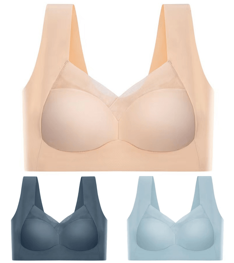 💥【Pachet de 3】【L-6XL】Sutien push-up de înaltă calitate, fără cusături, la modă și sexy, previne căderea