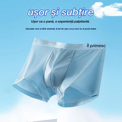 🧊【Cumpărați 3 obțineți 3 gratuit】Boxer subțire și respirabil din mătase glacială pentru bărbați, bestseller de vară