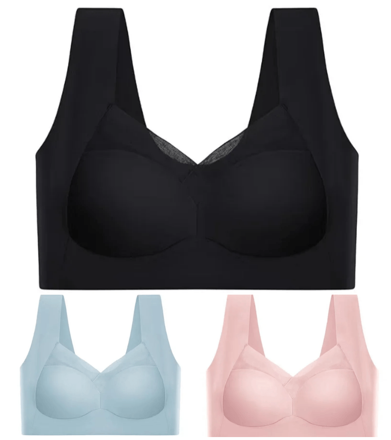 💥【Pachet de 3】【L-6XL】Sutien push-up de înaltă calitate, fără cusături, la modă și sexy, previne căderea