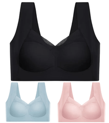 💥【Pachet de 3】【L-6XL】Sutien push-up de înaltă calitate, fără cusături, la modă și sexy, previne căderea