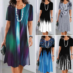 【S-5XL】Rochie retro eleganta cu gat rotund